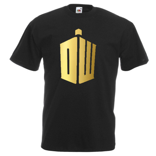 Adults Tardis Doctor Time Lord Sci-Fi Space TV Show Unisex Black T-Shirt