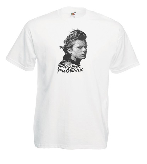 Adults Erik Orr River Phoenix Stand By Me American Actor Unisex White T-Shirt