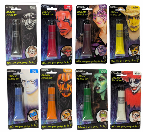8 Colours Cream Face & Body Paint Kit Make Up 28ml Tubes