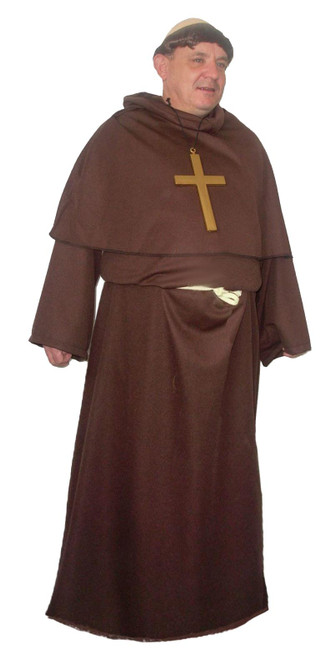 Adults Medieval Friar Tuck Merry Men Monk Gothic Viking Religious Halloween Fancy Dress Costume