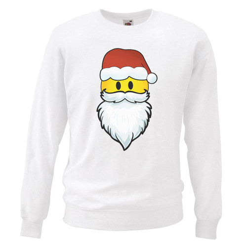 Adults Acid House Santa Xmas Festive White Unisex Christmas Jumper