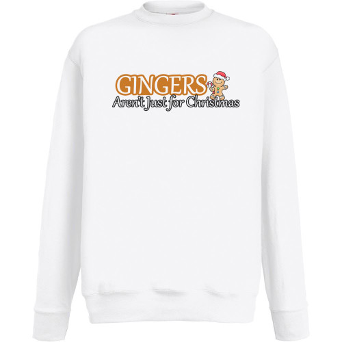 Adults Gingers Aren't Just For Xmas Gingerbread Man Festive White Christmas Jumper