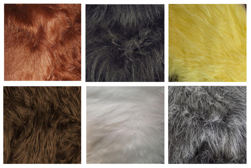 1m x 1.47m (100cm x 147cm) Long Pile Mongolian Faux Fur Fabric Textiles Material