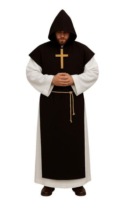 Adults Cistercian Monk Benedictine Middle Ages Medieval Halloween Fancy Dress Costume