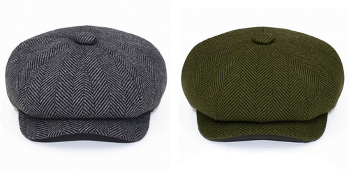 Adults Herringbone Baker Boy Hat Peaky Gatsby Newsboy Flat Cap