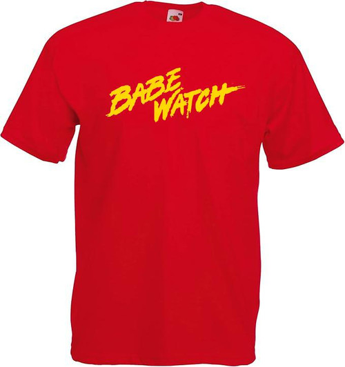 Adults Babe Watch Lifeguard 1996 Parody Stag Night Unisex Red T-Shirt