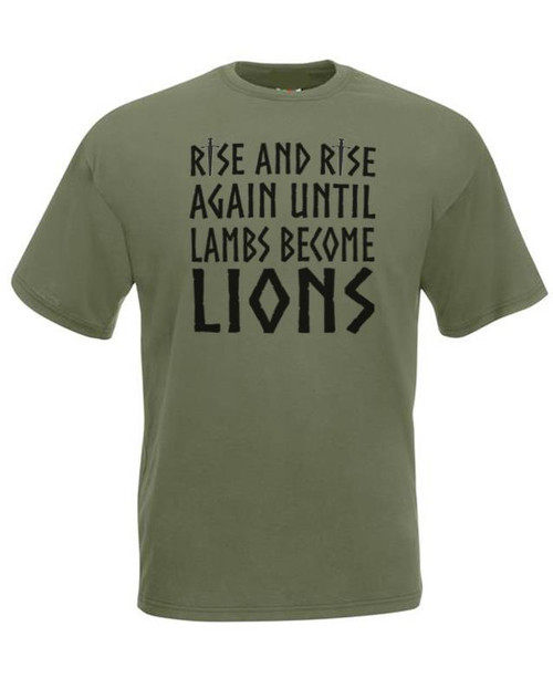 Adults Rise and Rise Again Until Lambs Become Lions Unisex Olive T-Shirt