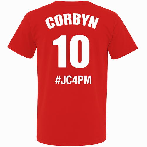 Adults Jeremy Corbyn JC4PM Prime Minister Politics Unisex Red T-Shirt