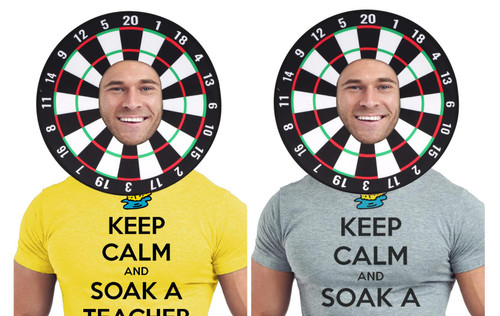 Adults Unisex Keep Calm & Soak a Teacher School Fair Gymkhana Game Fancy Dress Costume