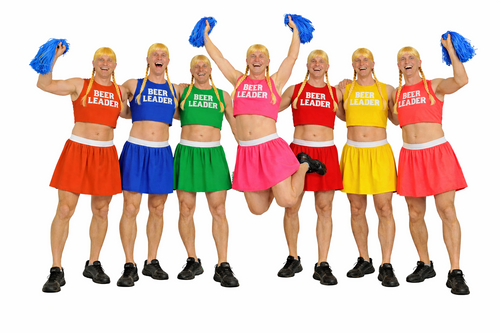 Mens Funny Cheerleader Beer Leader Stag Party Stag Night Fancy Dress Costume