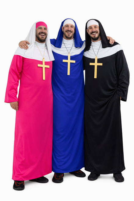 Adults Stag Night Party Sister Nun Religious Fancy Dress Costume