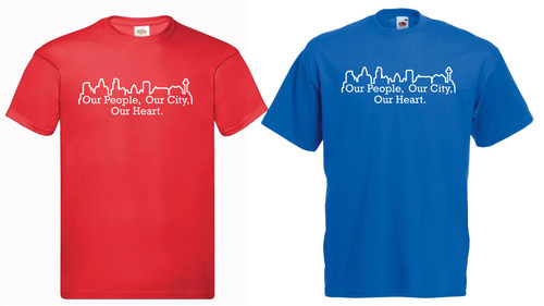 Adults Our People Our City Our Heart Liverpool Home Town Scouse Unisex T-Shirt