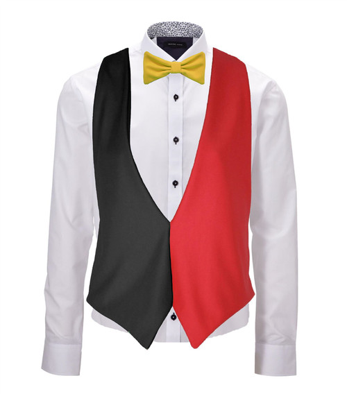 Adults National Flag of Belgium Backless Waistcoat & Bowtie Belgian Supporters Fancy Dress [2 Sizes]