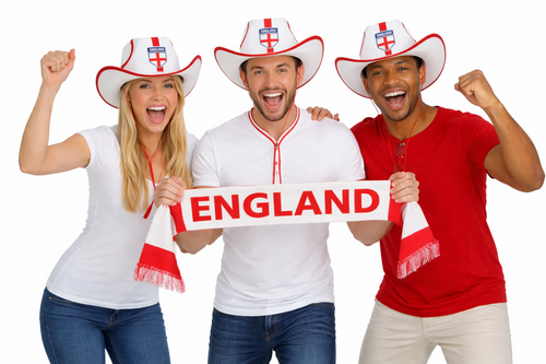 Adults England St George Cross Saint Georges Day Fancy Dress Cowboy Cowgirl Hat [One Size]