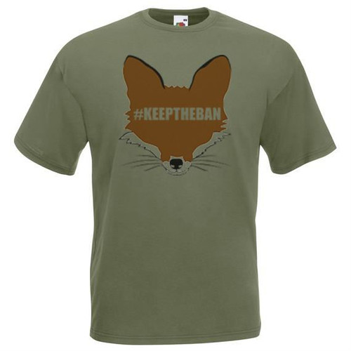 Adults Keep The Ban Fox Hunting #keeptheban Unisex Olive T-Shirt