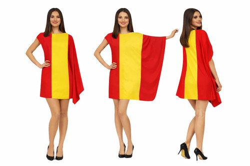 Adults National Flag of Spain Dress Bandera de Espania Fancy Dress Costume