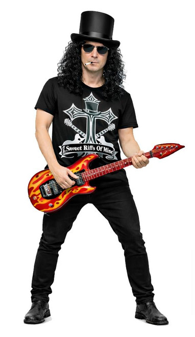 Adults American Hard Rock Music Guitar Legend 1980s 1990s Fancy Dress Costume