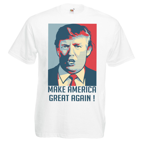 Adults Make America Great Again Donald Trump USA Unisex White T-Shirt
