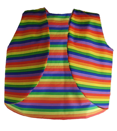 Adults Multicoloured Waistcoat LGBTQ+ Gay Pride Festival March Fancy Dress [2 Sizes]