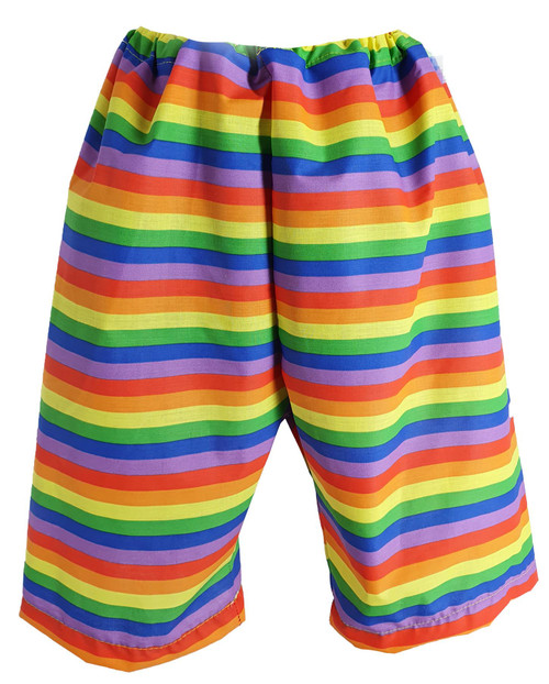 Adults Multicoloured Striped Shorts LGBTQ+ Gay Pride March Fancy Dress