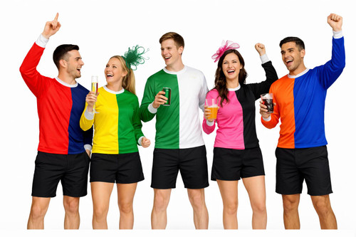 Adults Horse Racing  Jockey Top Jersey Silks Colours Equestrian Cheltenham National Fancy Dress