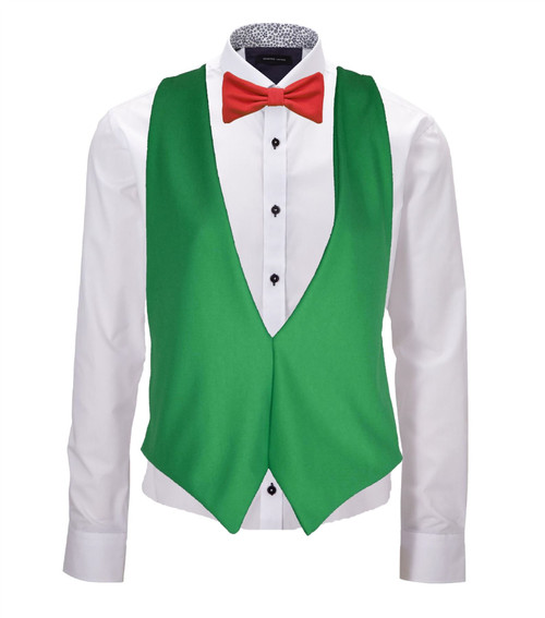 Adults Wales Welsh Cymru National Flag Backless Waistcoat & Bowtie Fancy Dress [2 Sizes]