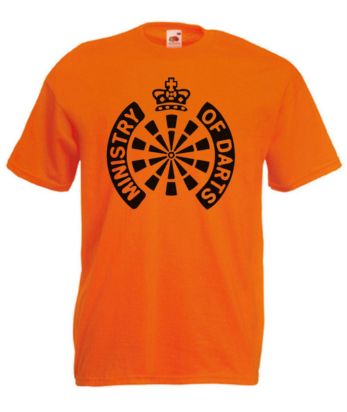 Adults Ministry Of Darts Nightclub Dance Music Spoof Unisex Orange T-Shirt
