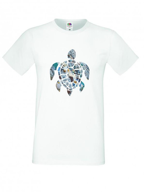 Adults Save Turtles Ocean Plastic Recycle Sea Life Pollution Unisex White T-Shirt