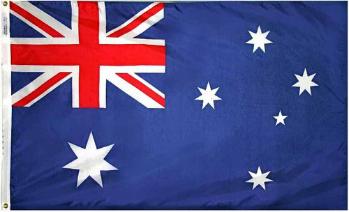 National Flag of Australia Flag (5ft x 3ft) Polyester Double Stitched Seam Metal Eyelets