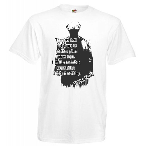 Adults Peaky Gang Remember Everything Tom Shelby Unisex White T-Shirt