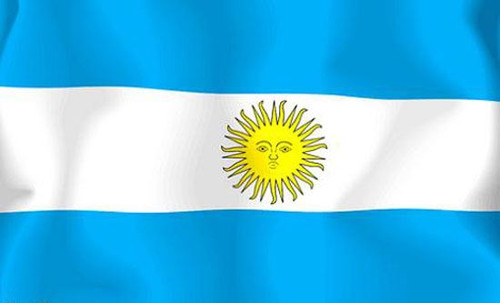 National Flag of Argentina (5ft x 3ft) Polyester Double Stitched Seam Metal Eyelets
