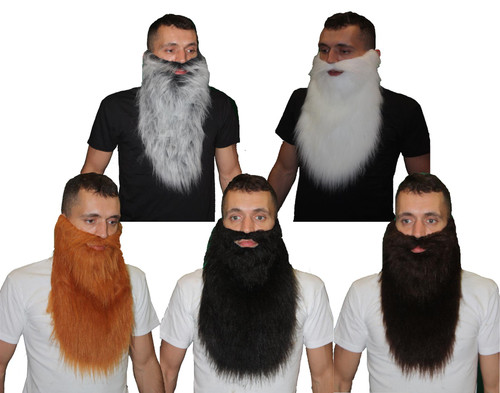 Adults 16" Length Faux Fur Beard Pirate Dwarf Dwarven Viking Fancy Dress Costume Accessory
