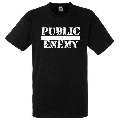 Adults Public Enemy John Connor T2 Robot Sci-Fi Movie Unisex Black T-Shirt