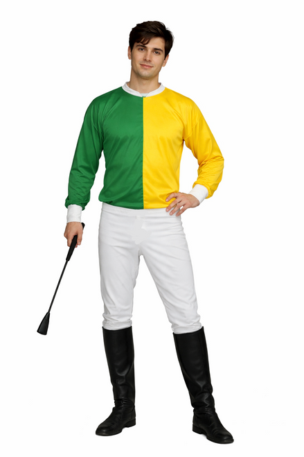 Adults Horse Racing Jockey Top & Jodhpurs Equestrian Sports Fancy Dress Costume