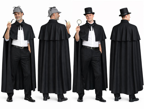 Adults Sherlock or Watson Victorian Murder Mystery Detective Movie Fancy Dress Costume