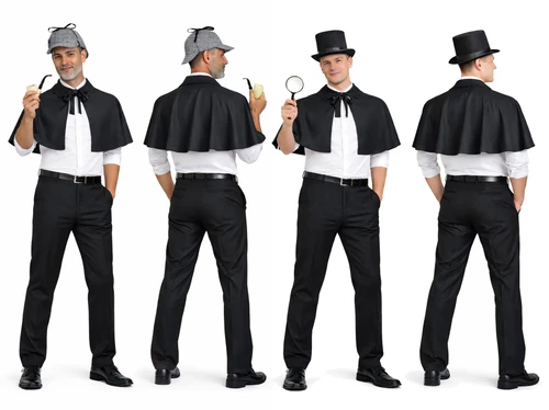 Adults Sherlock or Dr. Watson Victorian Murder Mystery Detective Movie Fancy Dress Costume