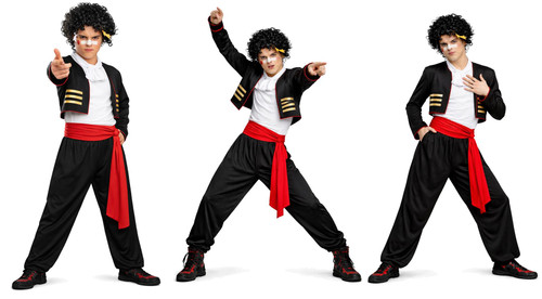 Adults New Wave Romantic Post Punk 1970s 1980s Glam Rock Decades Fancy Dress Costume