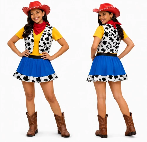 Adults Jessy Cowgirl Western Wild West World Book Day Fancy Dress Costume