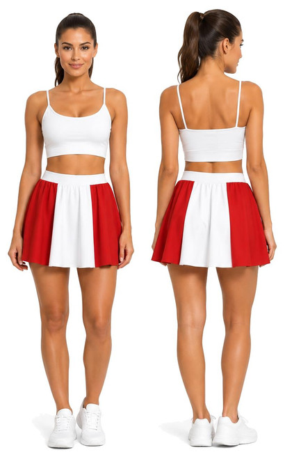 Adults National Flag of Poland 15" (38cm) Length Skirt Patriotic Supporters Fancy Dress