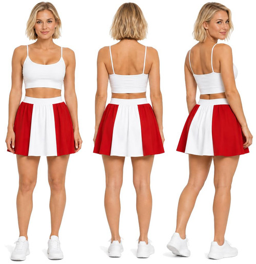 Adults National Flag of Denmark 15" (38cm) Length Skirt Danish Patriotic Supporters Fancy Dress