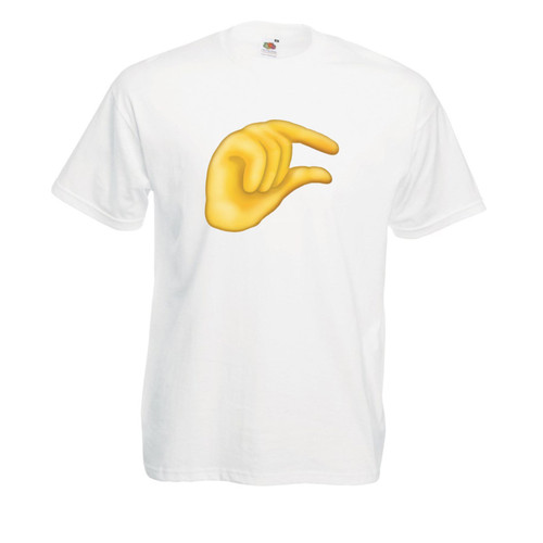 Adults Tiny Penis Emoji Funny Rude Adult Joke White Unisex T-Shirt