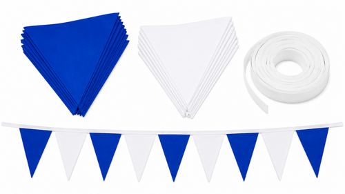 DIY Make Your Own 25 Metre Blue & White Scotland National Flag Themed Bunting Craft Kit Garden Decoration