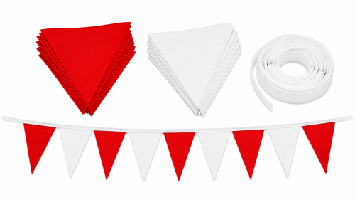 DIY Make Your Own 25 Metre Red & White England National Flag Themed Bunting Craft Kit Garden Decoration