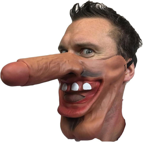 Rubber Johnnies Half Face Big Lad Mask Rude Humour Fancy Dress