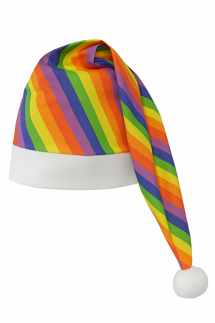 Adults Rainbow Gay Pride Month March Victorian Style Night Cap Fancy Dress Hat