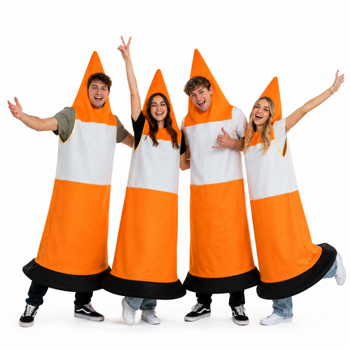 Adults Traffic Cone Stag Night Hen Party Fancy Dress Costume