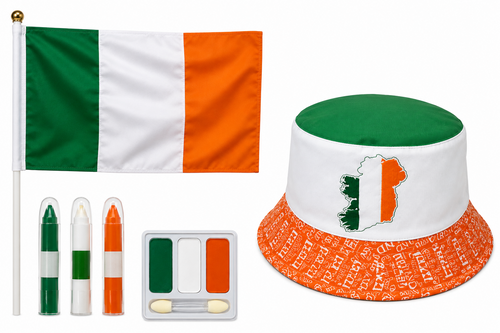 Adults National Flag of Ireland St Patricks Day Patricks Day Patriotic Supporters Kit