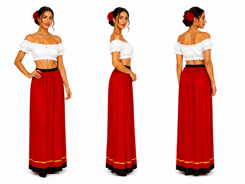 Adults Maria Churro Skirt Jewel of The Town Skirt World Book Day Movie Fancy Dress