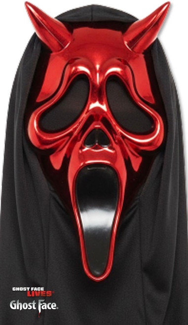 Fun World Ghost Face Chrome Devil Mask