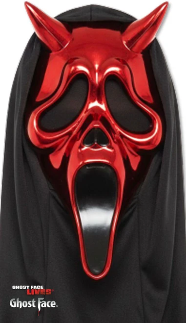 Fun World Ghost Face Chrome Devil Mask